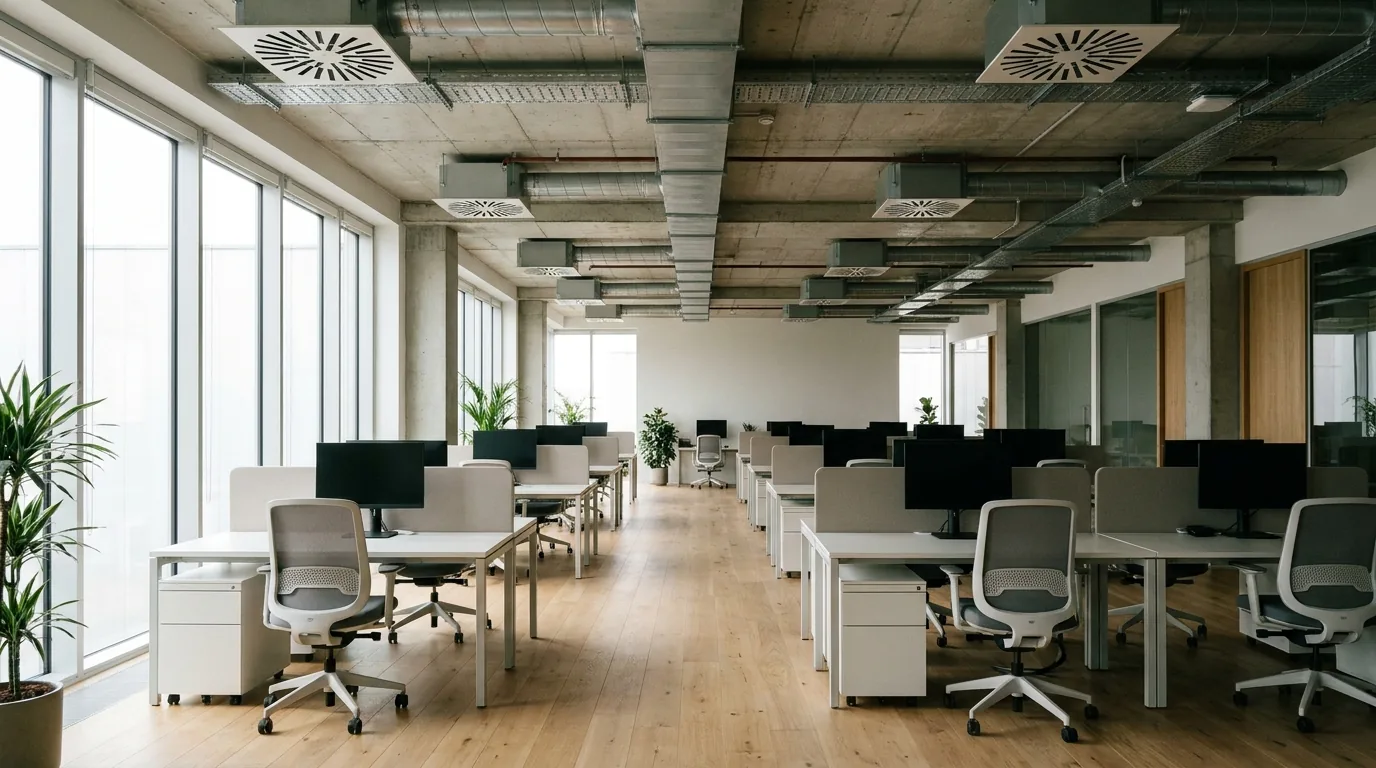Office building HVAC service in the High Desert: rooftop unit work