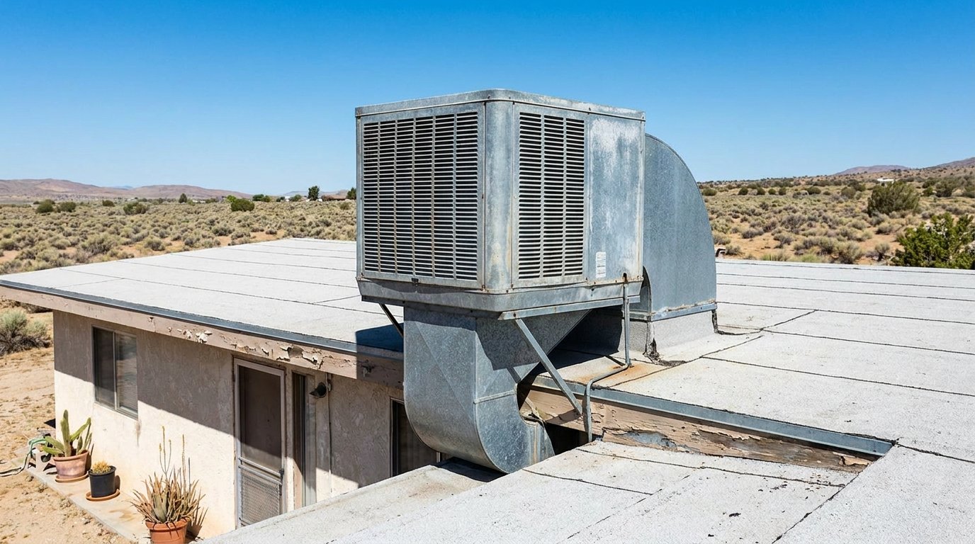 Swamp cooler replacement cost in the High Desert: rooftop evaporative cooler