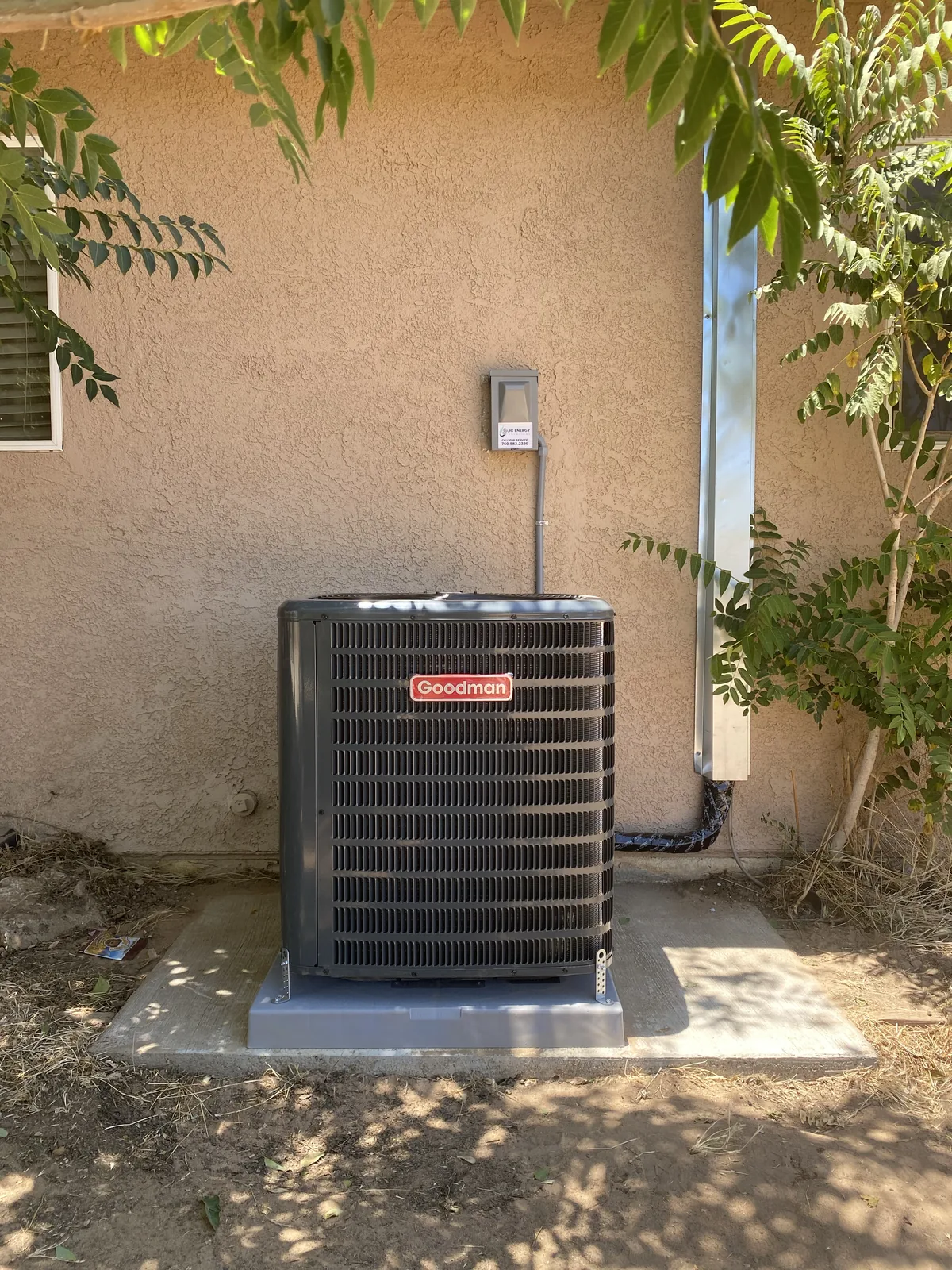 AC condenser installed by JC Energy Solutions, HVAC service in Phelan, California