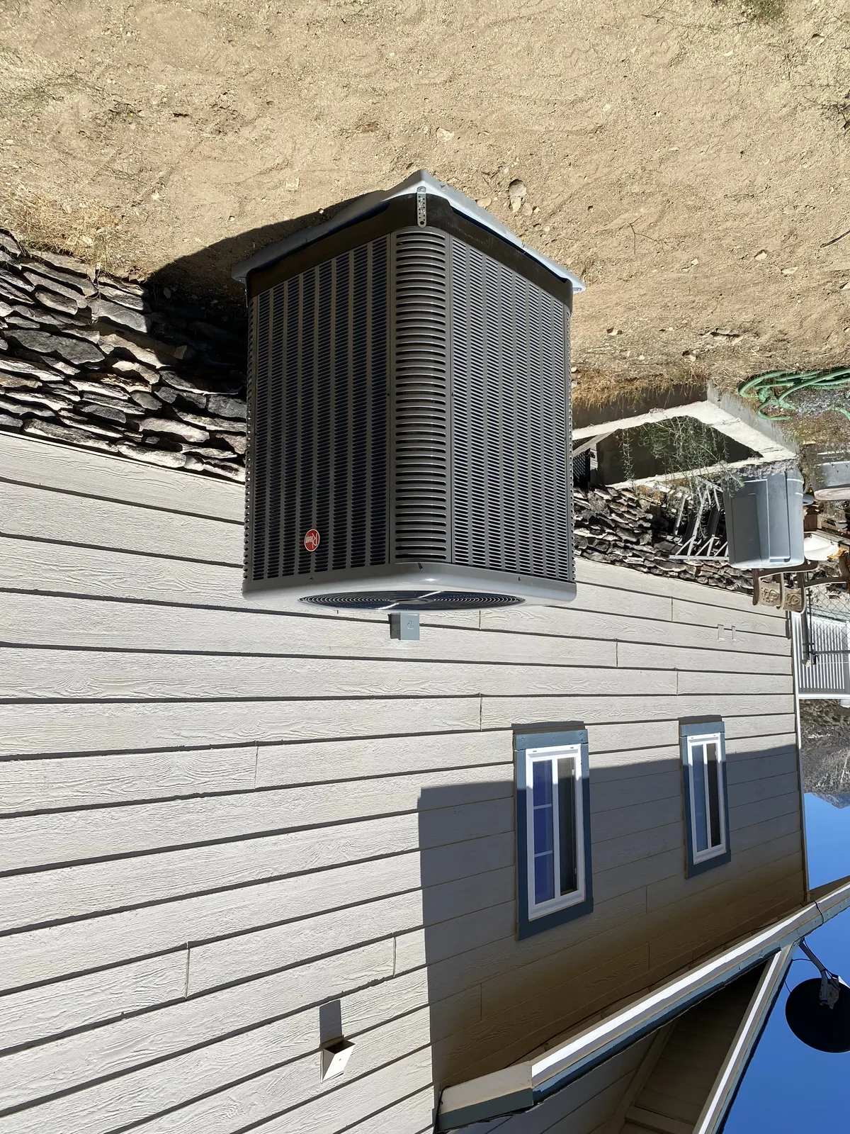 AC condenser installed by JC Energy Solutions, HVAC service in Oak Hills, California