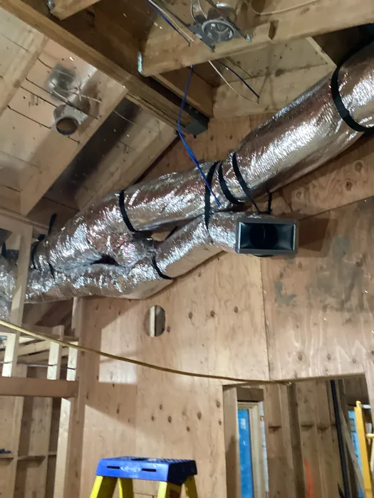 New insulated supply ductwork installed by JC Energy Solutions, indoor air quality service in the High Desert