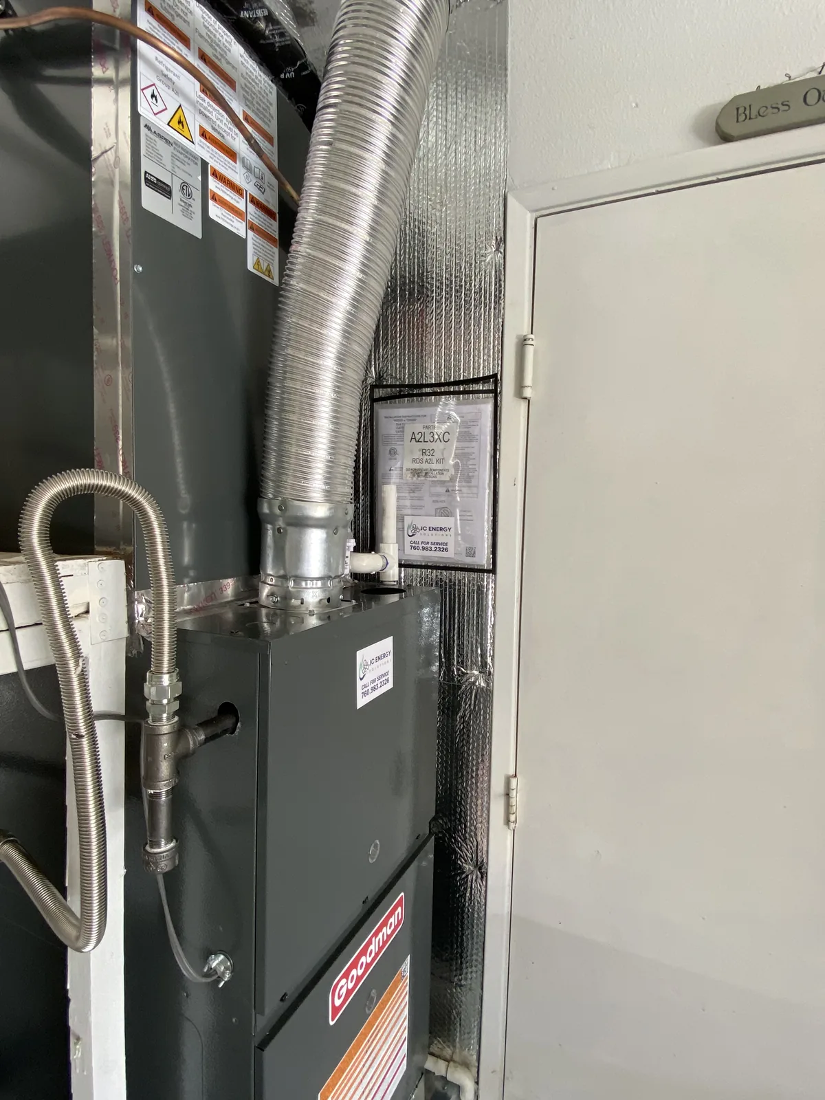 Gas furnace and air handler, JC Energy Solutions HVAC service across the High Desert and Inland Empire